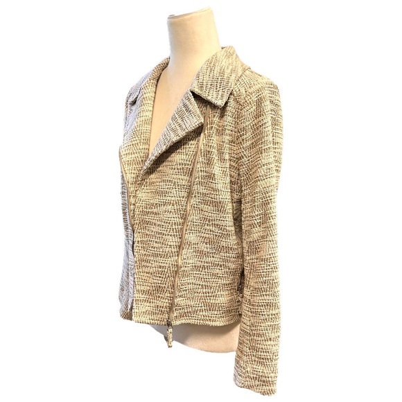 Max Studio Tweed Moto Zip Jacket Small - Picture 3 of 7